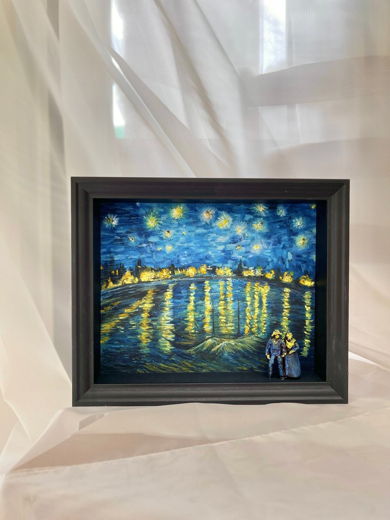 【Starry Night on the Rhone in Van Gogh】Lamp Painting Course - Illustration, Painting & Calligraphy - Other Materials 