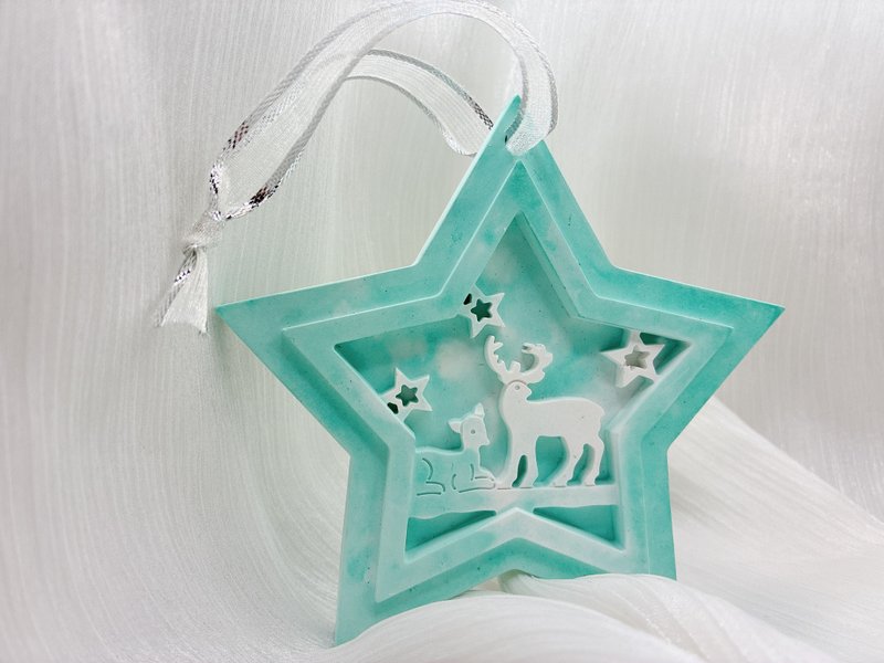 【聖誕禮物】樹頂星星擴香掛飾 - 香氛/精油/擴香 - 其他材質 多色