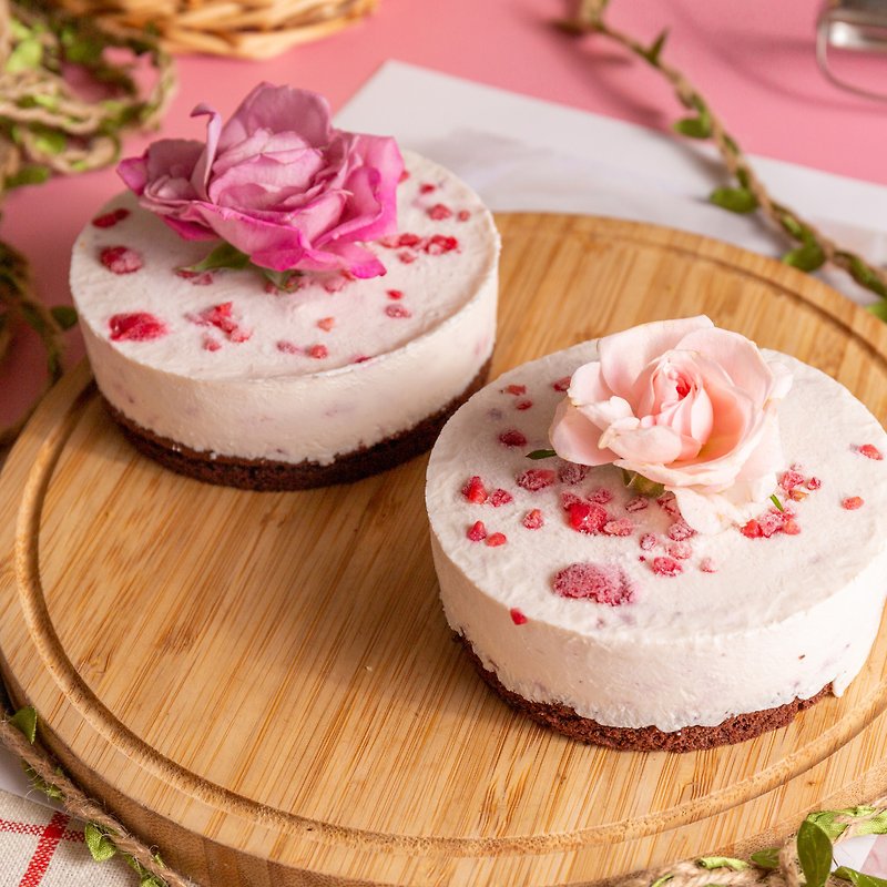 母の日ケーキ/新心/砂糖無添加でんぷんケーキ/砂糖不使用 グルテンフリー/バラの花のケーキ - ケーキ・デザート - 食材 ピンク