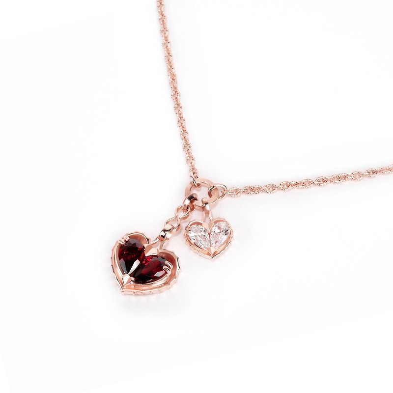 Dallar Jewelry - Love Song No.2 Necklace - 項鍊 - 貴金屬 紅色
