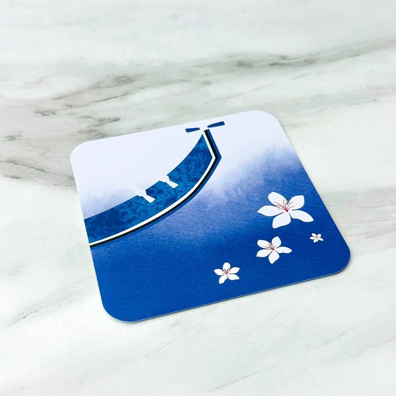 Hakka Blue Shirt and Tung Blossom-paper coasters 30 pieces - Coasters - Paper 