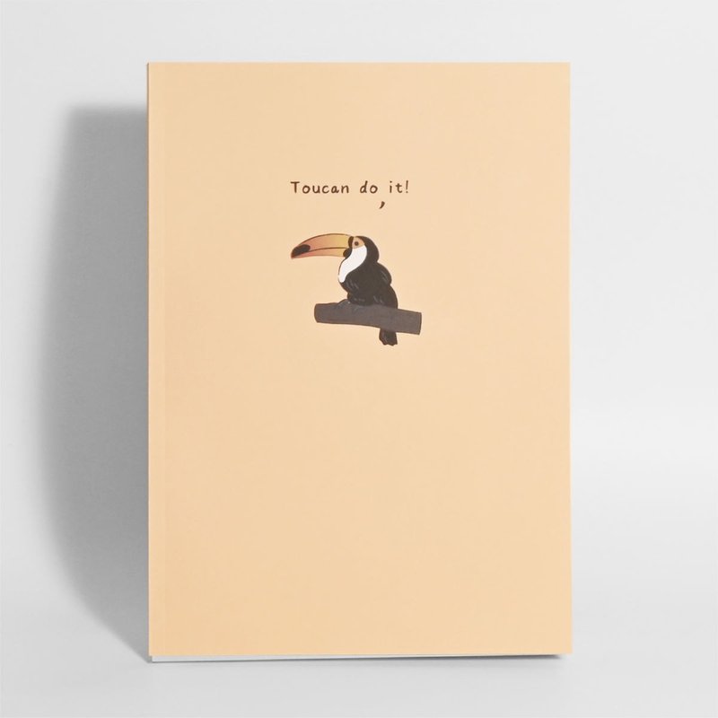 動物插畫筆記本 | 托哥巨嘴鳥 Toucan do it! - 筆記本/手帳 - 紙 