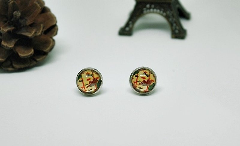Time Gem <Japanese Style> - Alloy Pin Earrings - Limited X1 - - Earrings & Clip-ons - Acrylic Yellow
