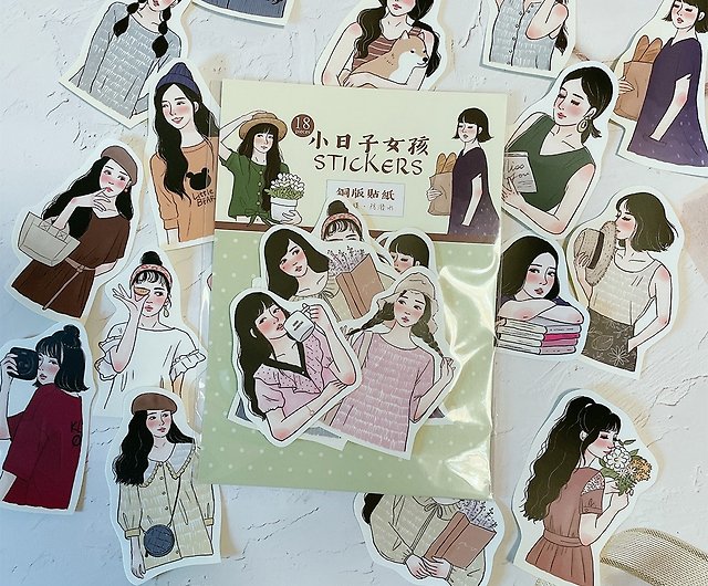 2023 Girl Sticker Gift Box 72pcs - Shop starlululu Stickers - Pinkoi