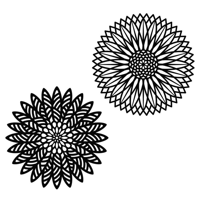 Sunflower mandala svg, flower mandala svg, sunflower mandala png, Cricut, SVG - 圖文模板設計 - 其他材質 