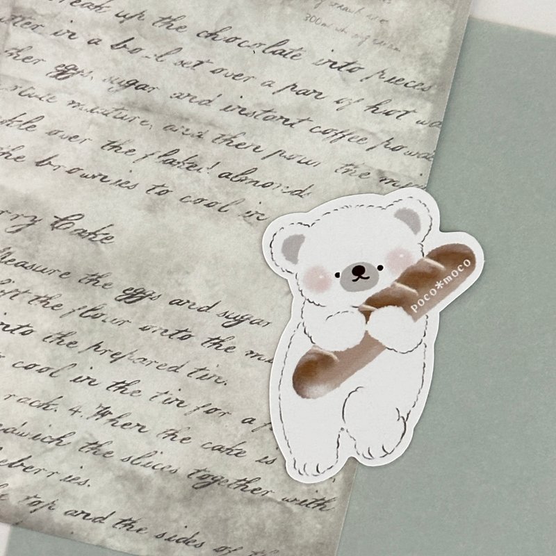 Polar bear and bread sticker - Stickers - Paper 