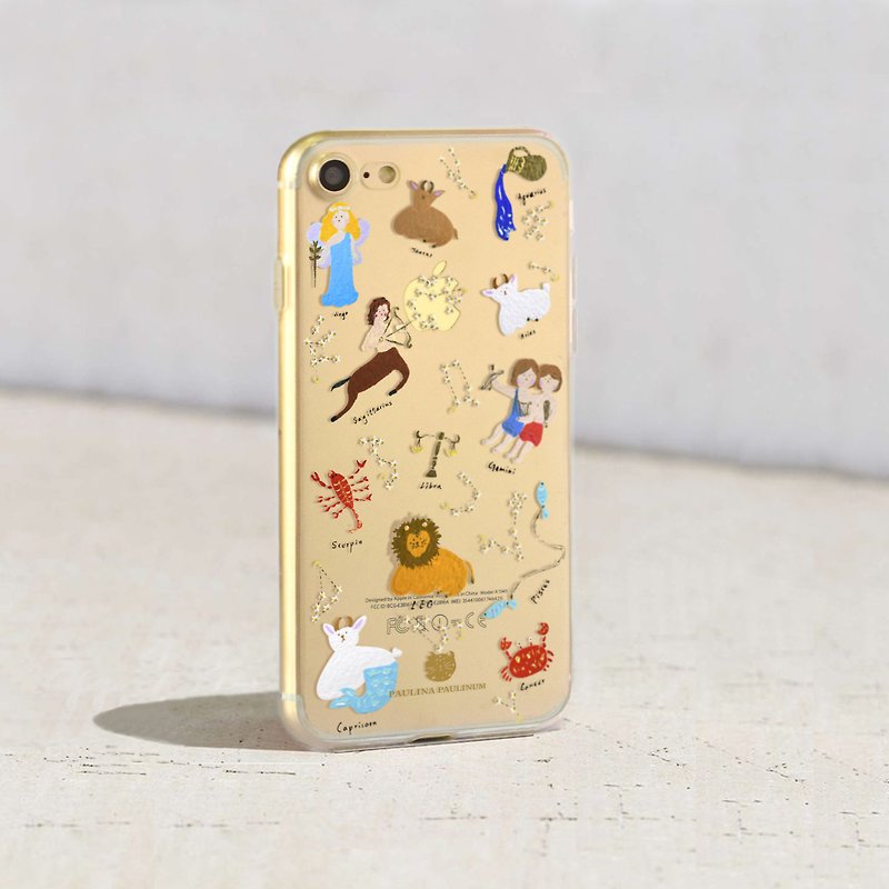 星座手機殼 免費刻字iPhone XS MAX交換禮物 聖誕禮物 - 手機殼/手機套 - 塑膠 多色