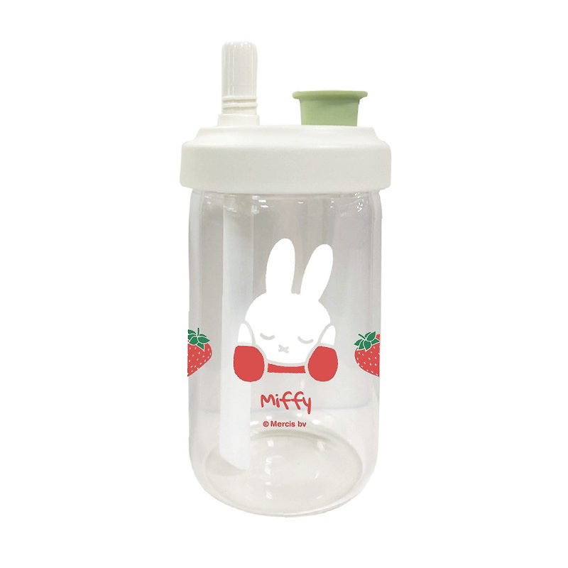 Authorized by Miffy | Strawberry Elephant Cup Straw Cup 500ml - Pitchers - Plastic 