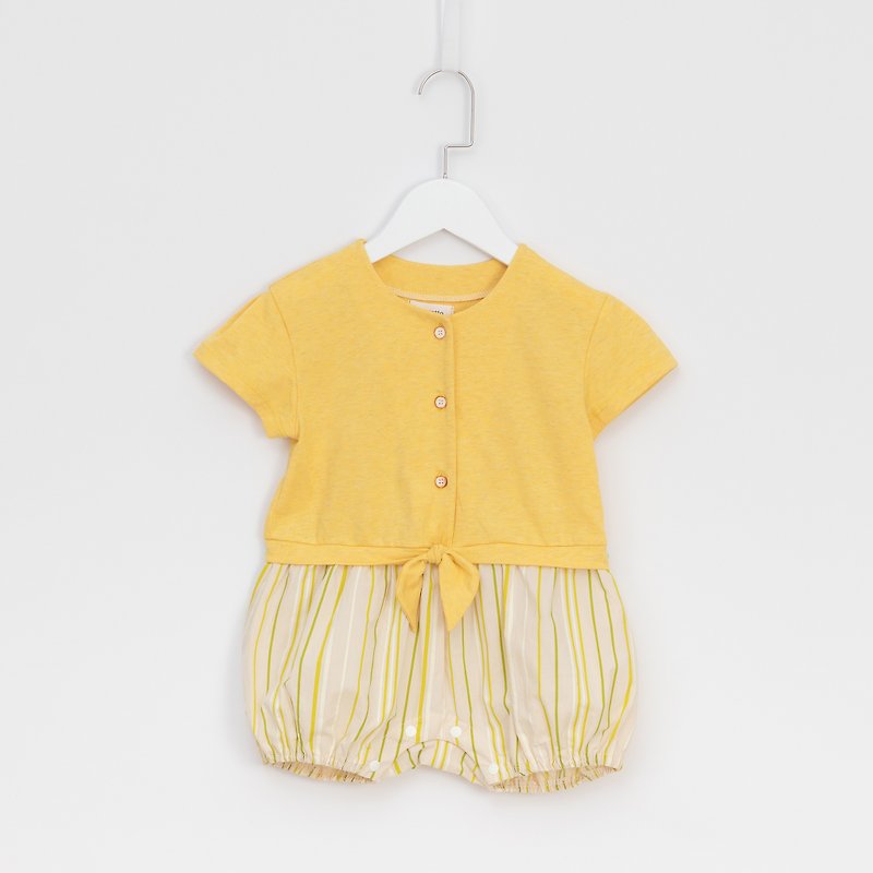 Simple tied knot faux two piece onesies - Onesies - Cotton & Hemp 
