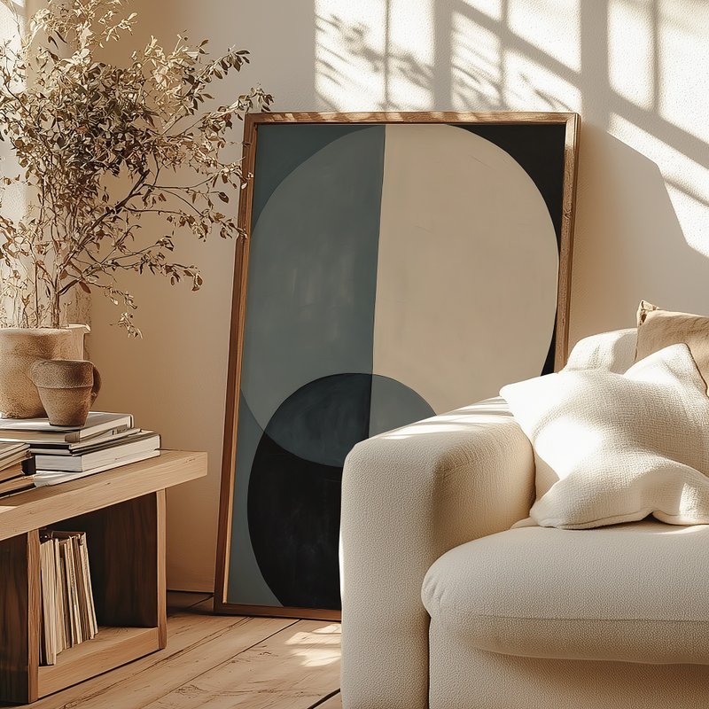 相遇の軸 Axis of Encounter / 幾何学抽象掛け絵 ポスター フレームなしアート出力 - ポスター・絵 - 紙 