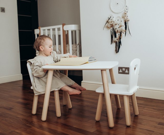 Kid Bunny Chair and Table Set Toddler Furniture Kid Table Baby