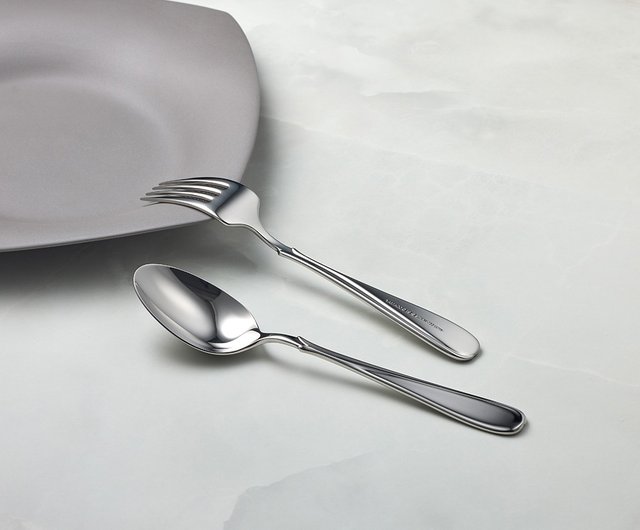 Japan Yamazaki Metal FLORA Series Stainless Steel fork and spoon set 2 pieces