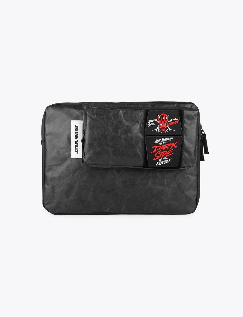 Fyber Forma - D.MAUL GEAR 13吋 double-layer computer with cloth and rope buckle strap set - Clutch Bags - Eco-Friendly Materials Black