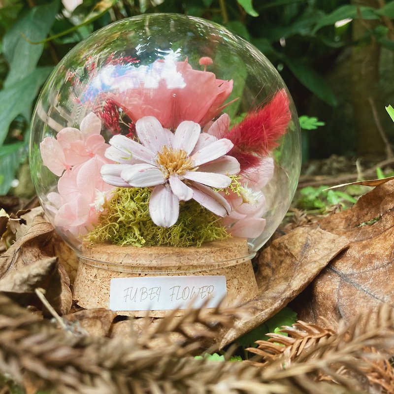 Romantic Ball Rose Bell Jar Mother's Day/Valentine's Day Gift/Commemorative Gift/Mother's Day/Birthday - Dried Flowers & Bouquets - Plants & Flowers Multicolor