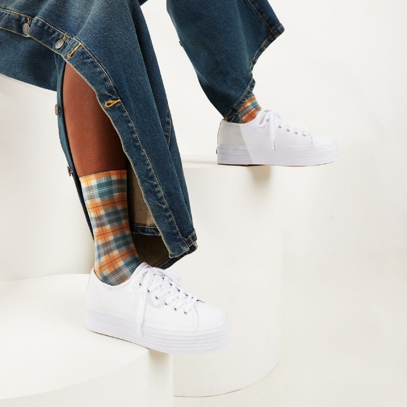 Keds TRIPLE UP CANVAS クラシック厚底キャンバススニーカー WF66003 - スリッポン - その他の素材 