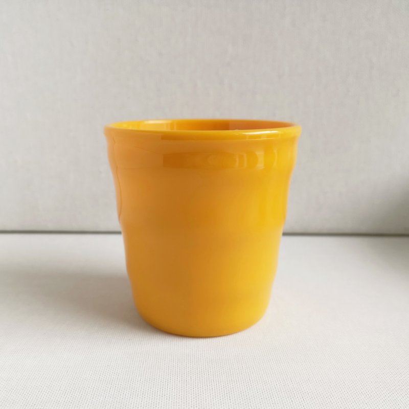 PGT波紋晨曦黃茶湯杯6入裝 - 杯子 - 其他材質 黃色