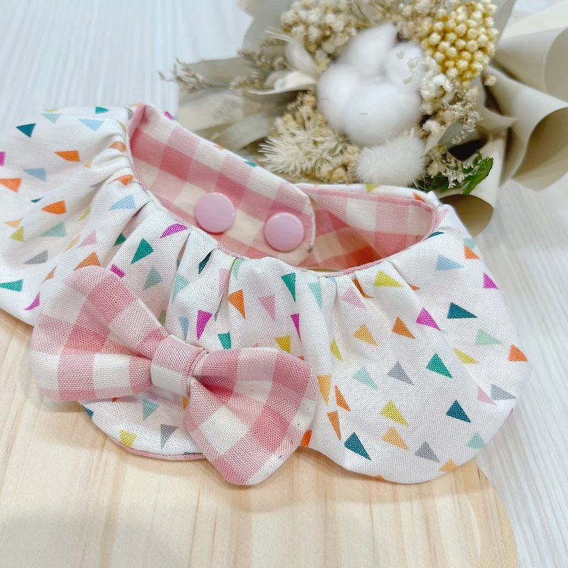 Marshmallow Party Puff Bow Tie Pet Scarf Cat Scarf Dog Scarf - Collars & Leashes - Cotton & Hemp 