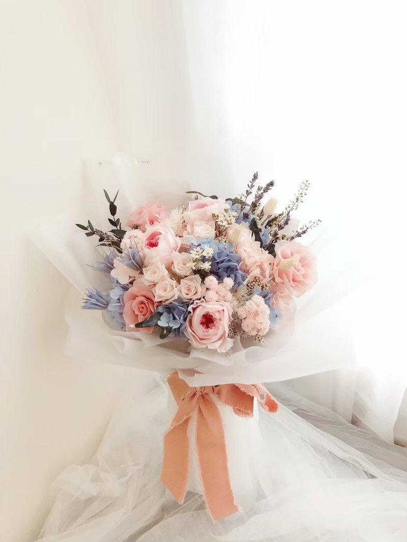 永生花 永生玫瑰花 乾燥花 紀念日禮物 求婚花束 告白 祝賀禮物 - 乾燥花/永生花 - 植物．花 粉紅色