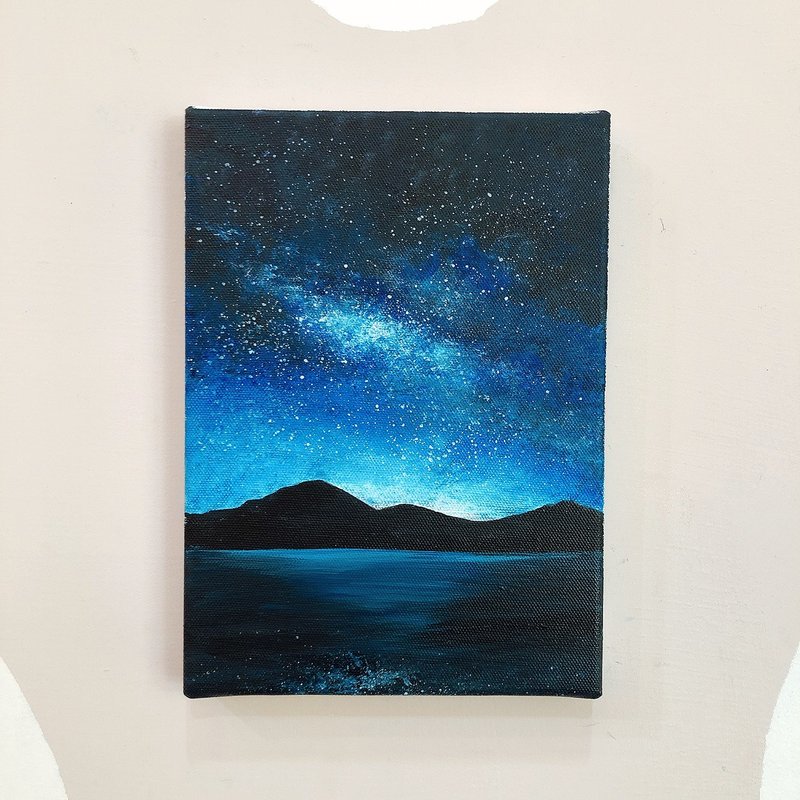 Galaxy Acrylic Painting Oil Painting Course Experience Course Gift Unframed Painting No Painting Basics Can Be Learned - Illustration, Painting & Calligraphy - Cotton & Hemp 