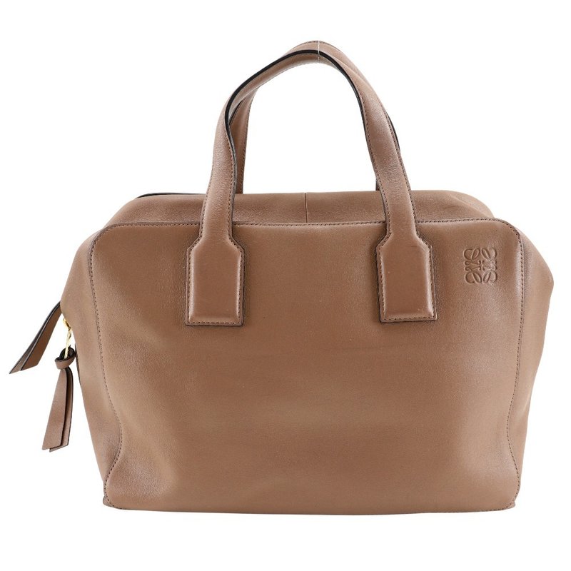 【日本直送】ロエベ LOEWE ゴヤ ウィークエンダー ボストンバッグ カーフ 茶 レディース【中古】 - 手提包/手提袋 - 真皮 咖啡色