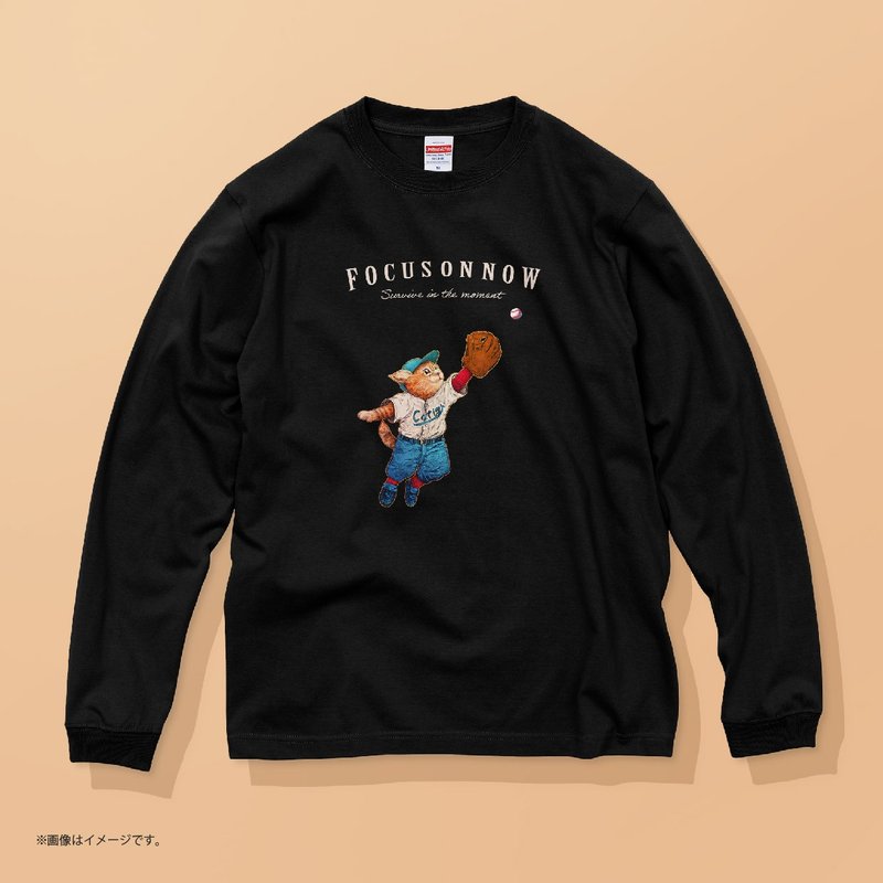 FOCUS ON NOW /安心のクオリティ/定番長袖コットンTシャツ - 女 T 恤 - 棉．麻 白色