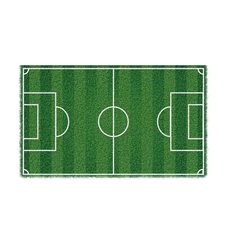 Offensive Score Football Mud Scraping Mat - Rugs & Floor Mats - Polyester Green