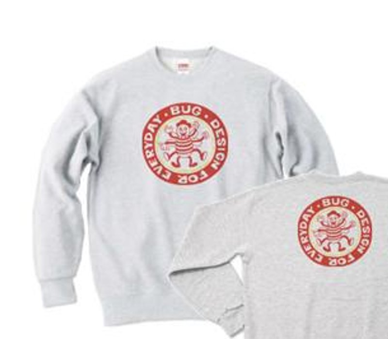 サークル・バグ　トレーナー【受注生産品】 - Tシャツ メンズ - コットン・麻 グレー