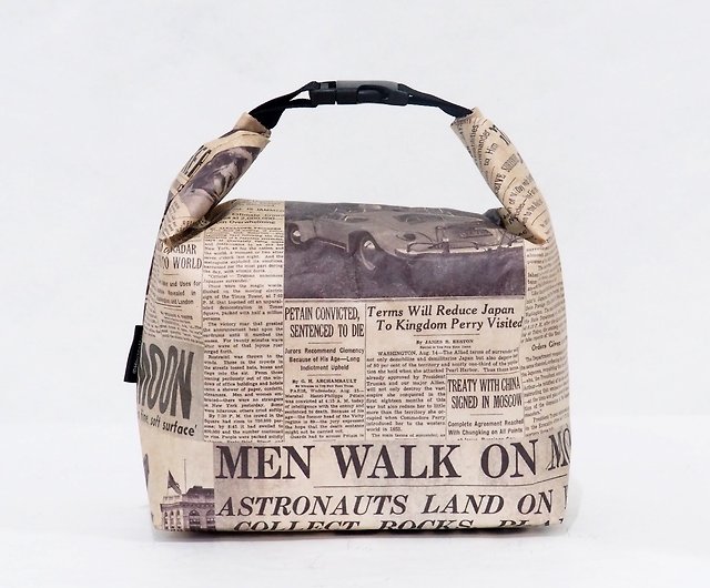 Tote thermal washable paper bag Newspaper Design - Shop Craftbag Thailand  Lunch Boxes - Pinkoi