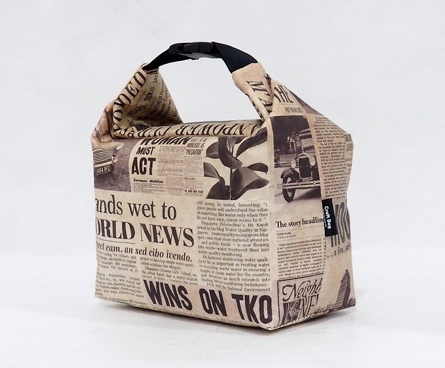Tote thermal washable paper bag Newspaper Design - Shop Craftbag Thailand  Lunch Boxes - Pinkoi
