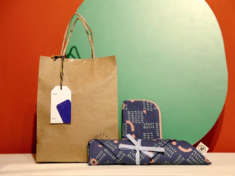 【聖誕交換禮物】- 驚蟄 - 餐具/刀叉湯匙 - 棉．麻 藍色