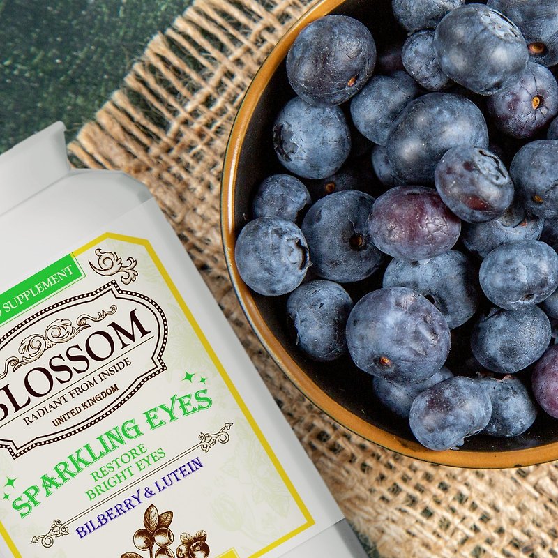 天然葉黃素藍莓素 | 英國Blossom亮目丸 (60粒) - 養生/保健食品/飲品 - 濃縮/萃取物 咖啡色