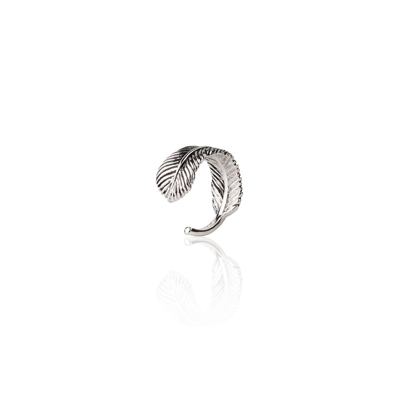 Feather ring silver plated - แหวนทั่วไป - เงิน สีเงิน