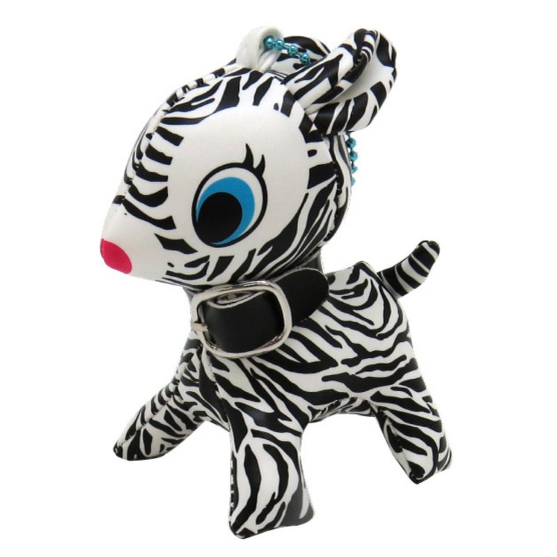 Puchi Babie Key Chain Zebra Deer Cute Doll Gift Present Japan - 公仔/玩偶 - 其他材質 白色