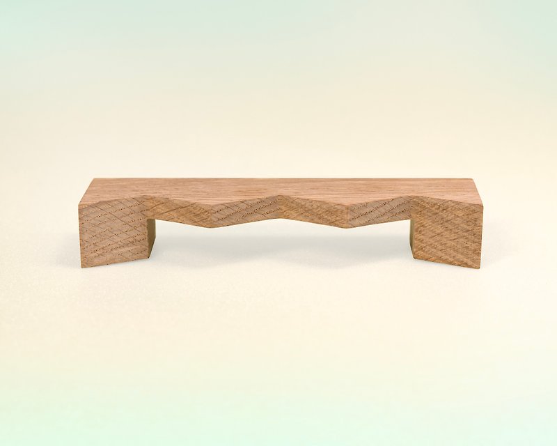 Curvy wood wavy pulls for cabinet door + screws. Scalloped squiggly handles. - Other Furniture - Wood White