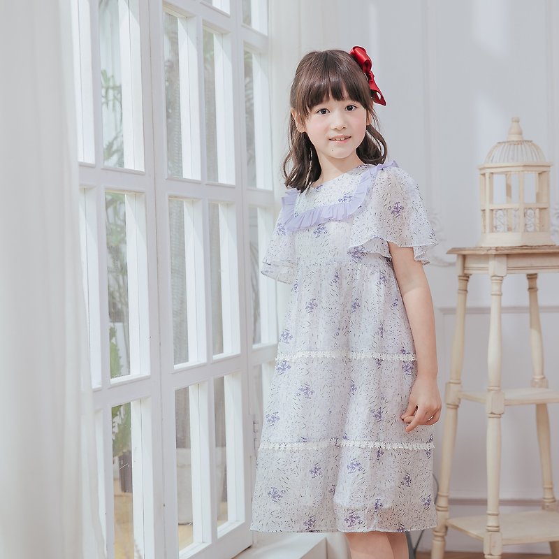 (Children's clothing) Diffuse purple - Kids' Dresses - Cotton & Hemp 