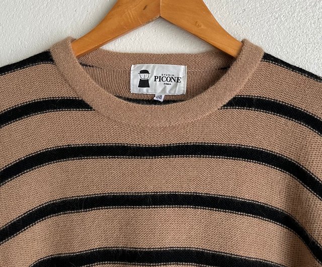 美品 STUDIO PICONE ROMA トップス 38 STUDIO PICONE ROMA Crew-Neck Sweater with Embroidered Logo