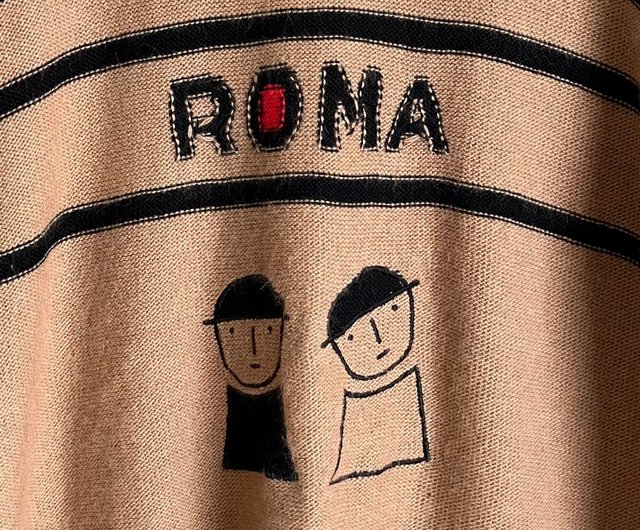 STUDIO PICONE ROMA Crew-Neck Sweater with Embroidered Logo