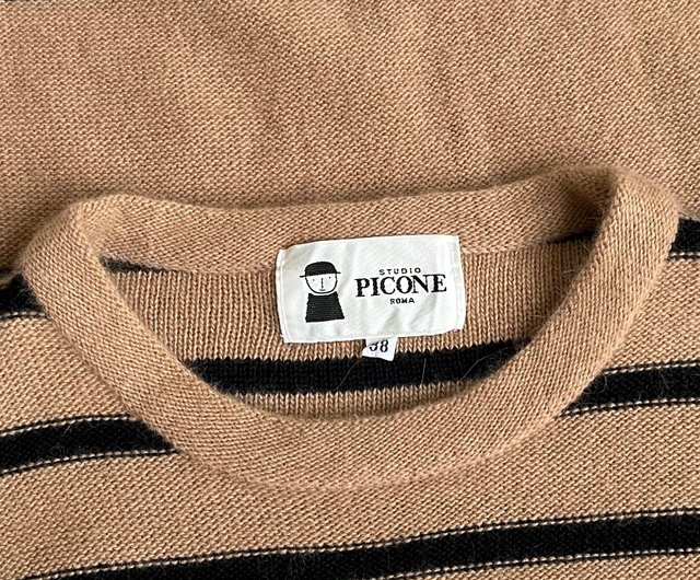 美品 STUDIO PICONE ROMA トップス 38 STUDIO PICONE ROMA Crew-Neck Sweater with Embroidered Logo