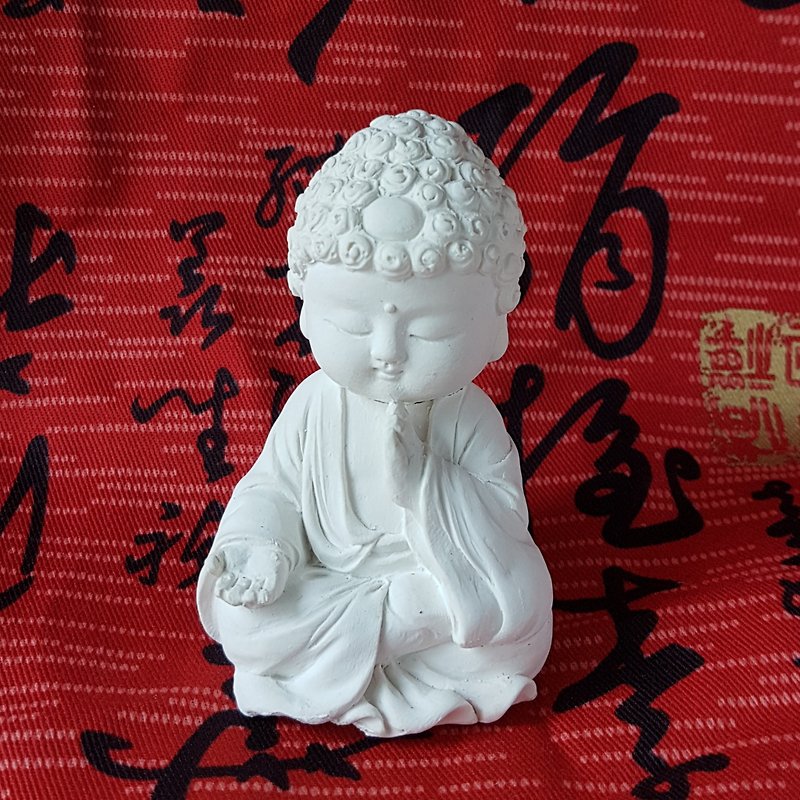 Miniature Small meditation Buddha 180920 Zen/Fairy Garden Supplies DIY Accessory - ตุ๊กตา - วัสดุอื่นๆ ขาว
