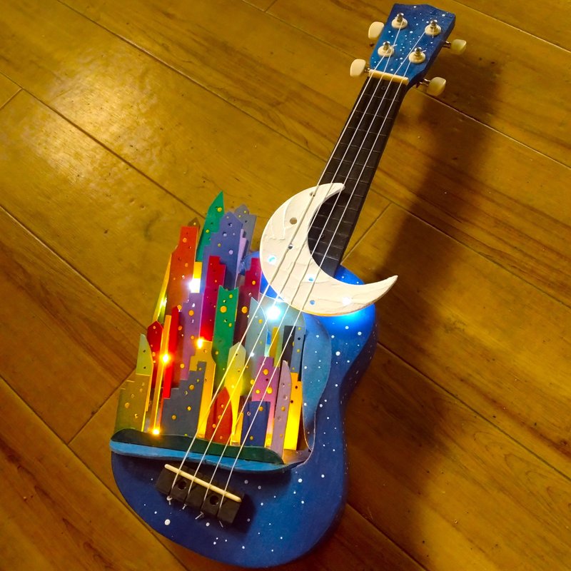 Starry Sky Ukulele 24 - Lighting - Wood Blue