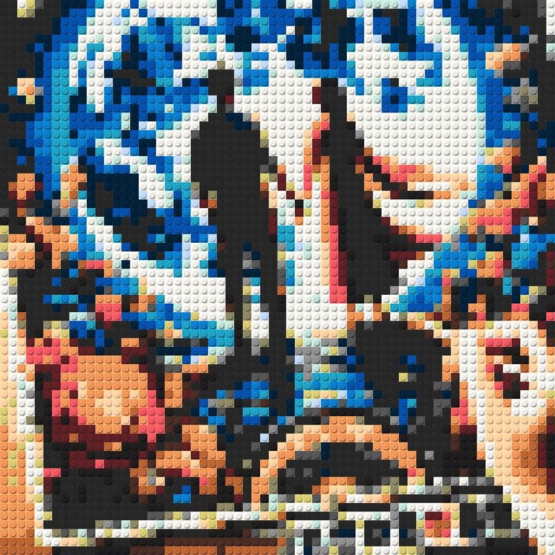 【客製化】大型積木畫50x50cm 家具 設計 飾品 情侶 - 相框/畫框 - 塑膠 橘色