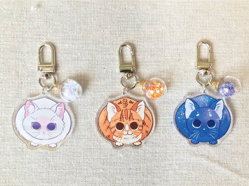 RoundCatBallKeychain - Charms - Acrylic 