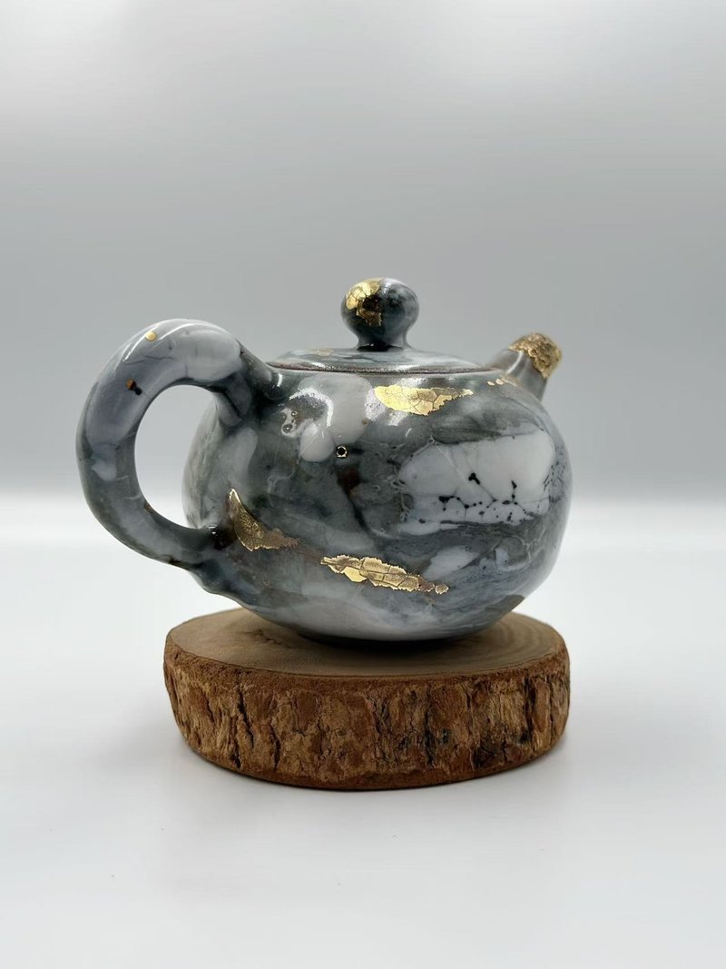 Firewood handmade-opening series-Mo Zhiye gilt pot-latest creation-about 180cc - Teapots & Teacups - Pottery 