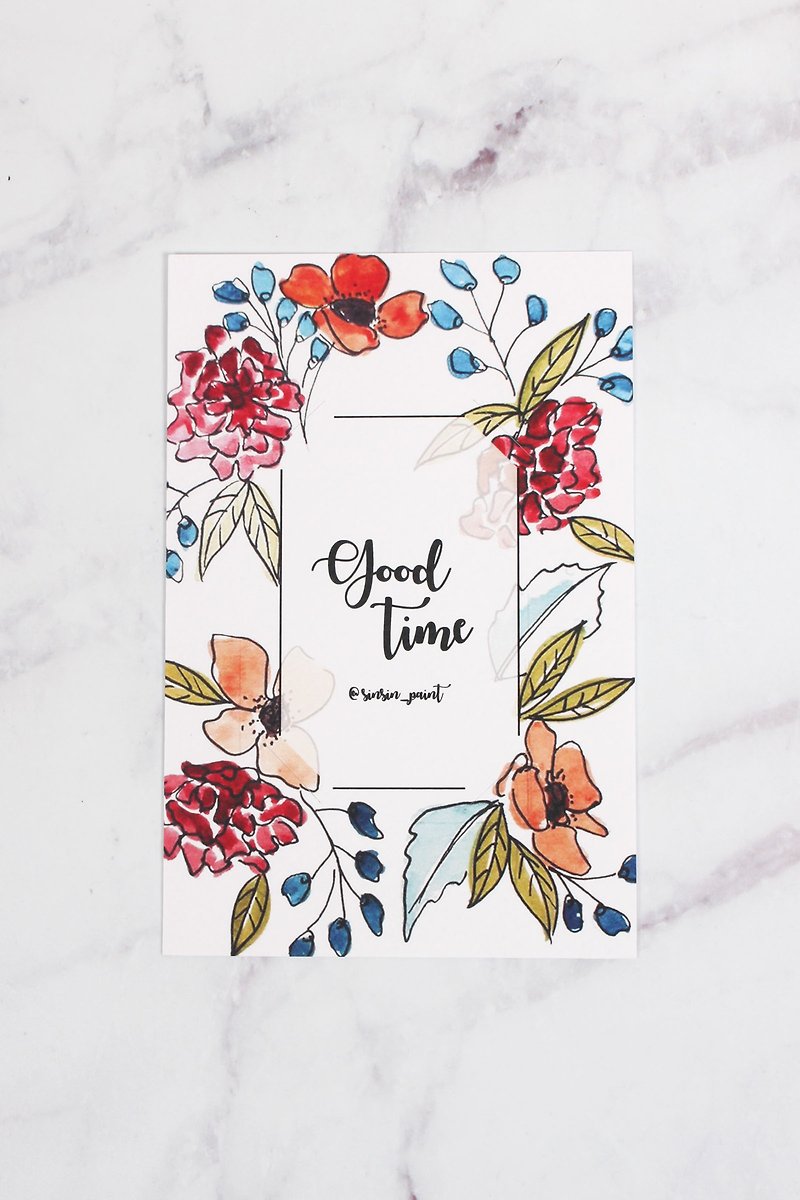 Good Time Botanical Instax Photo Frame Card - Joy - Cards & Postcards - Paper Multicolor