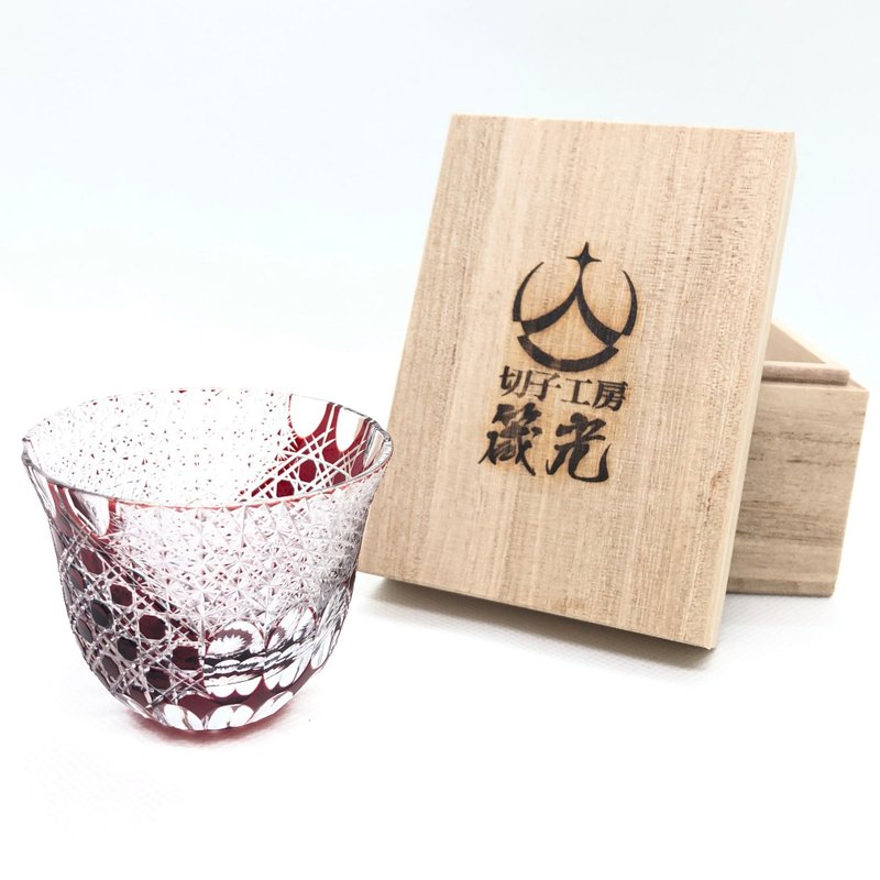 ぐいのみ・最高峰 - 酒杯/酒器 - 玻璃 紅色
