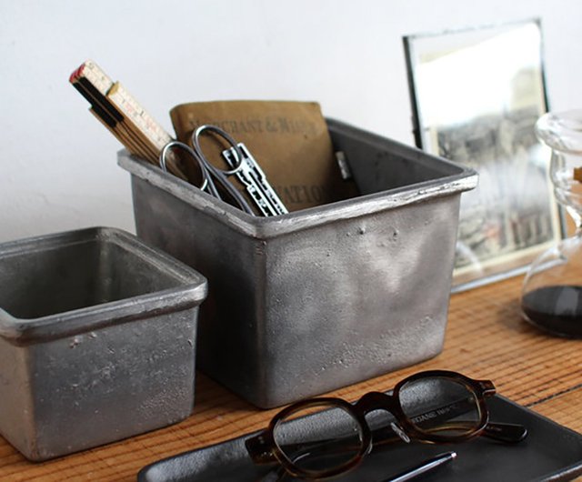 海外ビンテージ ガーデニング収納ポットブルー青 大 海外ビンテージ ガーデニング収納ポットブルー赤 大