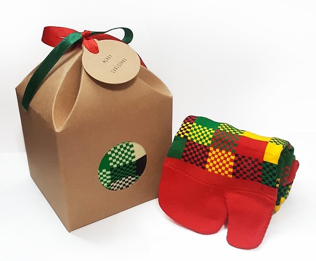 Christmas gift socks] Red and green with fruits to foul fart