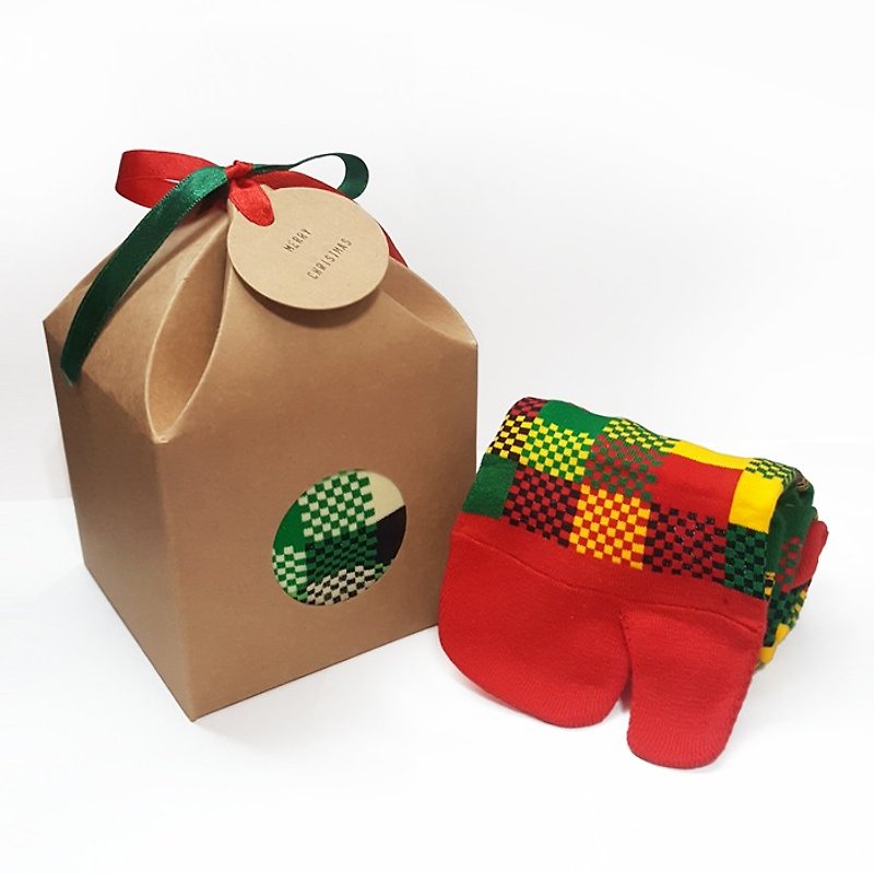 [Christmas gift socks] Red and green with fruits to foul fart - Socks - Cotton & Hemp Multicolor