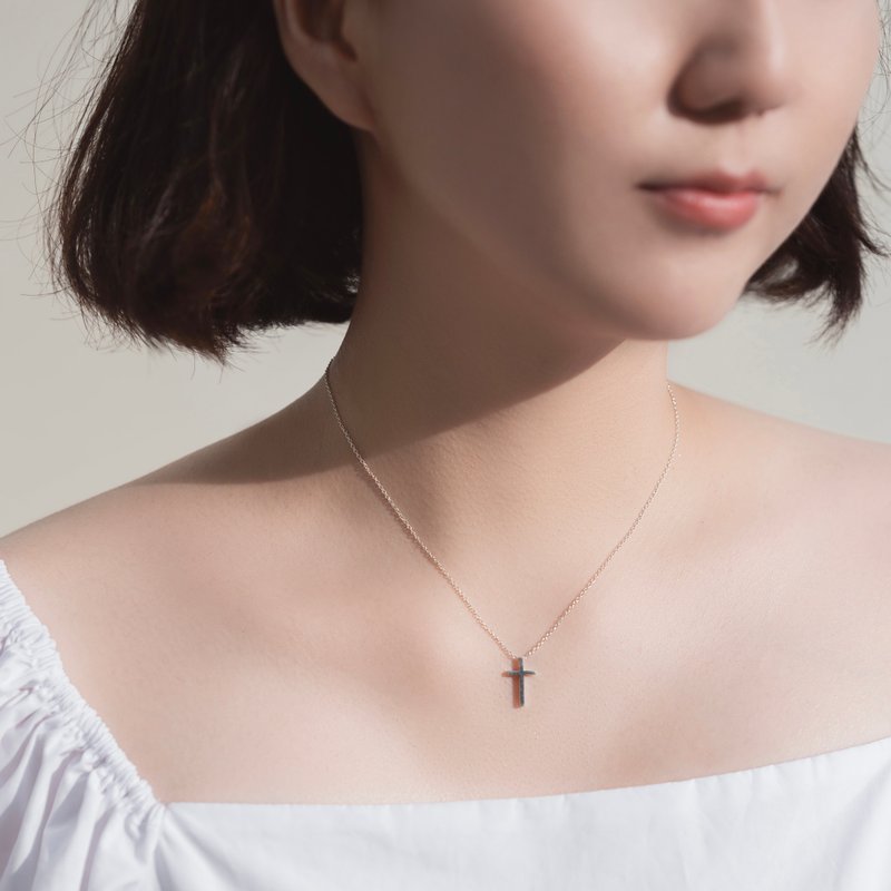 Spot [if ten] 925 sterling silver classic texture sterling silver cross - Necklaces - Sterling Silver Silver