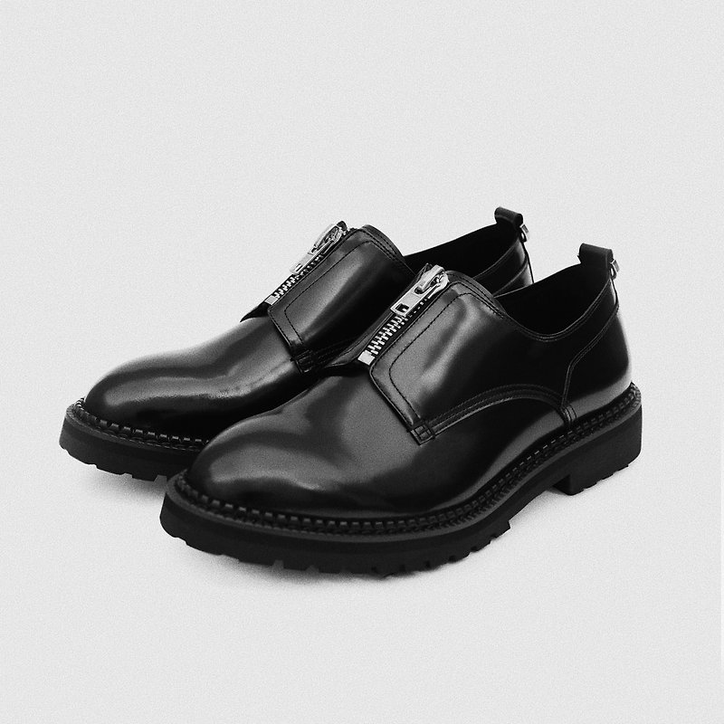 真皮 女皮鞋 黑色 - Unisex Zipper keyring shoes 2.0